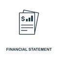 Financial Statement vector icon symbol. Creative sign from investment icons collection. Filled flat Financial Statement icon for