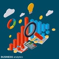 Financial statistics, business report, modern infographic vector concept Royalty Free Stock Photo