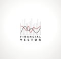Financial Stock Exchange Market Charts Logo design abstract vector template. Finance company Logotype concept. Royalty Free Stock Photo