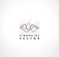 Financial Stock Exchange Market Charts Logo design abstract vector template. Finance company Logotype concept. Royalty Free Stock Photo