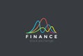 Financial Stock Exchange Market Charts Logo