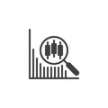 Financial stock market diagram vector icon