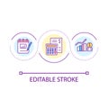 Financial strategy loop concept icon