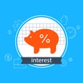 Piggy bank, finance services, financial investment, budget plan, income growth, pension fund