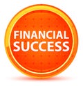 Financial Success Natural Orange Round Button Royalty Free Stock Photo