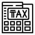 Financial taxes icon outline vector. Economic capital gain Royalty Free Stock Photo