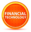 Financial Technology Natural Orange Round Button Royalty Free Stock Photo