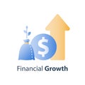 Financial value steady growth, long term investment strategy, asset allocation, revenue increase, mutual fund interest rate