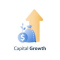 Financial value steady growth, long term investment strategy, asset allocation, revenue increase, mutual fund interest rate