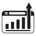 Financial web graph icon simple vector. Discount rate