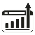Financial web graph icon simple vector. Discount rate Royalty Free Stock Photo