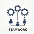 Teamwork management icon. Business team, Organization workforce. Facility