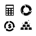 Financical Investment. Simple Related Vector Icons