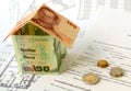 Financing of housebuilding Royalty Free Stock Photo