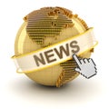 Finanical news concept, 3d render Royalty Free Stock Photo