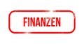 Finanzen - red grunge rubber, stamp Royalty Free Stock Photo