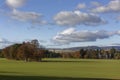 Finavon Castle nestled in the mixed Woodland and farmland of the Strathmore Valley.