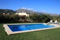 Finca House with Swimming Pool near Pollensa. Majorca Royalty Free Stock Photo