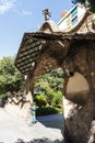 Finca Miralles gate by Antoni Gaudi, Sarria, Barcelona, Catalonia, Spain Royalty Free Stock Photo