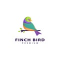 Finch bird icon logo design 3 Royalty Free Stock Photo