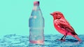 Finch On Water Bottle: A Critique Of Consumer Culture