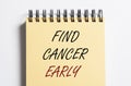 Find cancer early inscription. Oncology detection and diagnostics