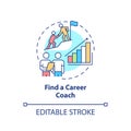 Find career coach concept icon