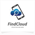 Find Cloud Application Logo Design Template