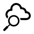 Find, cloud search black icon