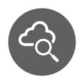 Find, cloud search gray icon Royalty Free Stock Photo