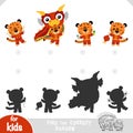 Find the correct shadow, education game for kids, Chinese new year tiger characters