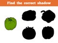 Find the correct shadow (green pepper)