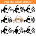 Find the correct shadow, The gymnast with a ribbon Royalty Free Stock Photo