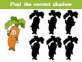 Find the correct shadow: Halloween Characters (carrot costume)