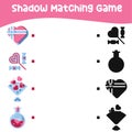 Find the correct shadow with Valentine theme
