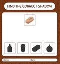 Find the correct shadows game with coffin. worksheet for preschool kids, kids activity sheet