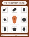 Find the correct shadows game with coffin. worksheet for preschool kids, kids activity sheet