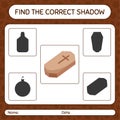 Find the correct shadows game with coffin. worksheet for preschool kids, kids activity sheet