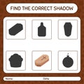 Find the correct shadows game with coffin. worksheet for preschool kids, kids activity sheet