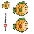 Find differences for children (fish) Royalty Free Stock Photo