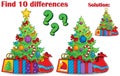 Find differences Christmas theme Royalty Free Stock Photo