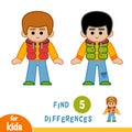 Find differences, Boy in the gilet Royalty Free Stock Photo