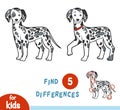 Find differences, education game, Dalmatian