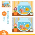 Find differences, education game, Goldfish in a bowl Royalty Free Stock Photo