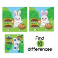 Find the differences educational children game.