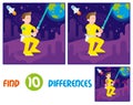 Warrior find 10 differences Royalty Free Stock Photo