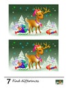 Find 7 differences. Logic puzzle game for children and adults. Printable page for kids brain teaser book. Royalty Free Stock Photo