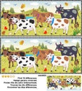 Find the differences picture puzzle - cows