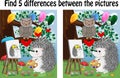 Find the differences between the pictures. Children\'s educational game