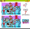 Find differences with robot characters Royalty Free Stock Photo